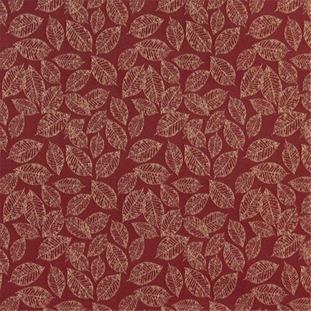 DESIGNER FABRICS Designer Fabrics B625 54 in. Wide Red; Floral Leaf Jacquard Woven Upholstery Fabric B625